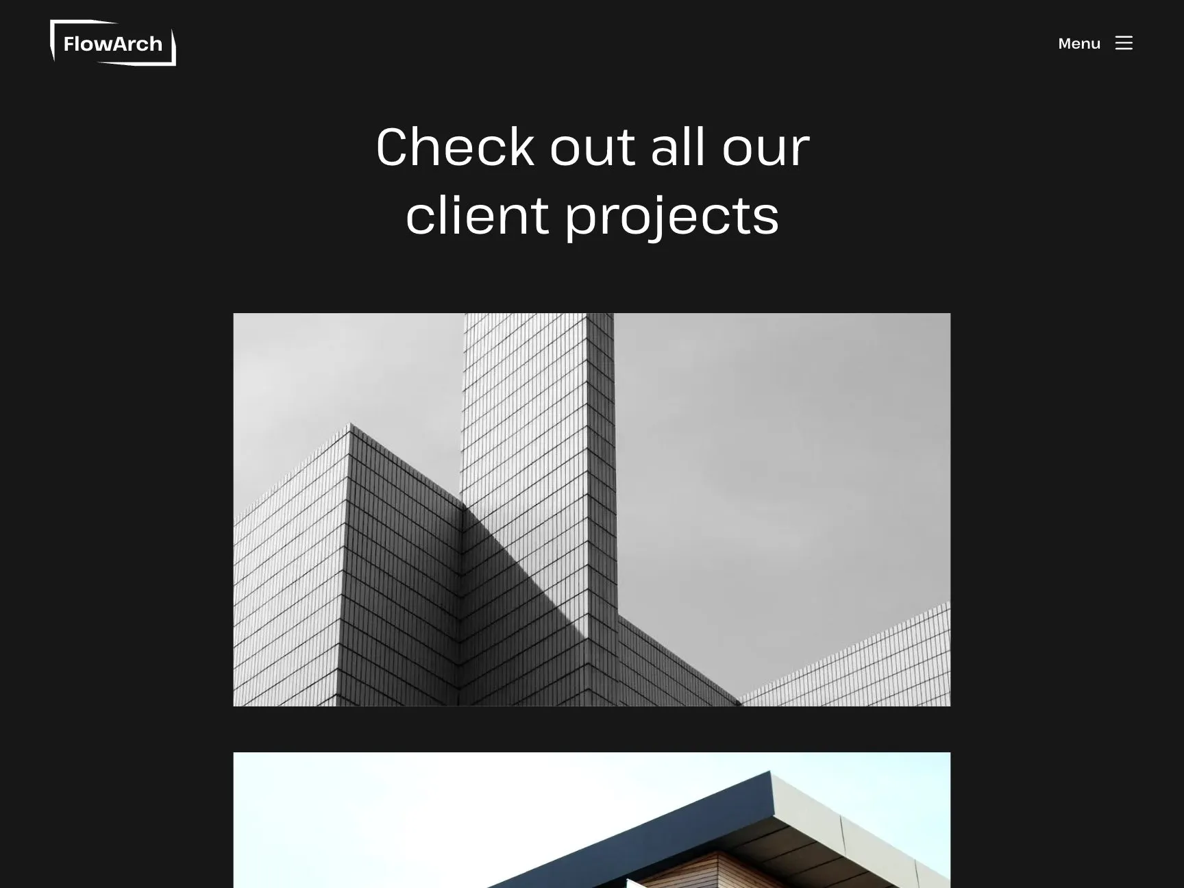 FlowArch projects page
