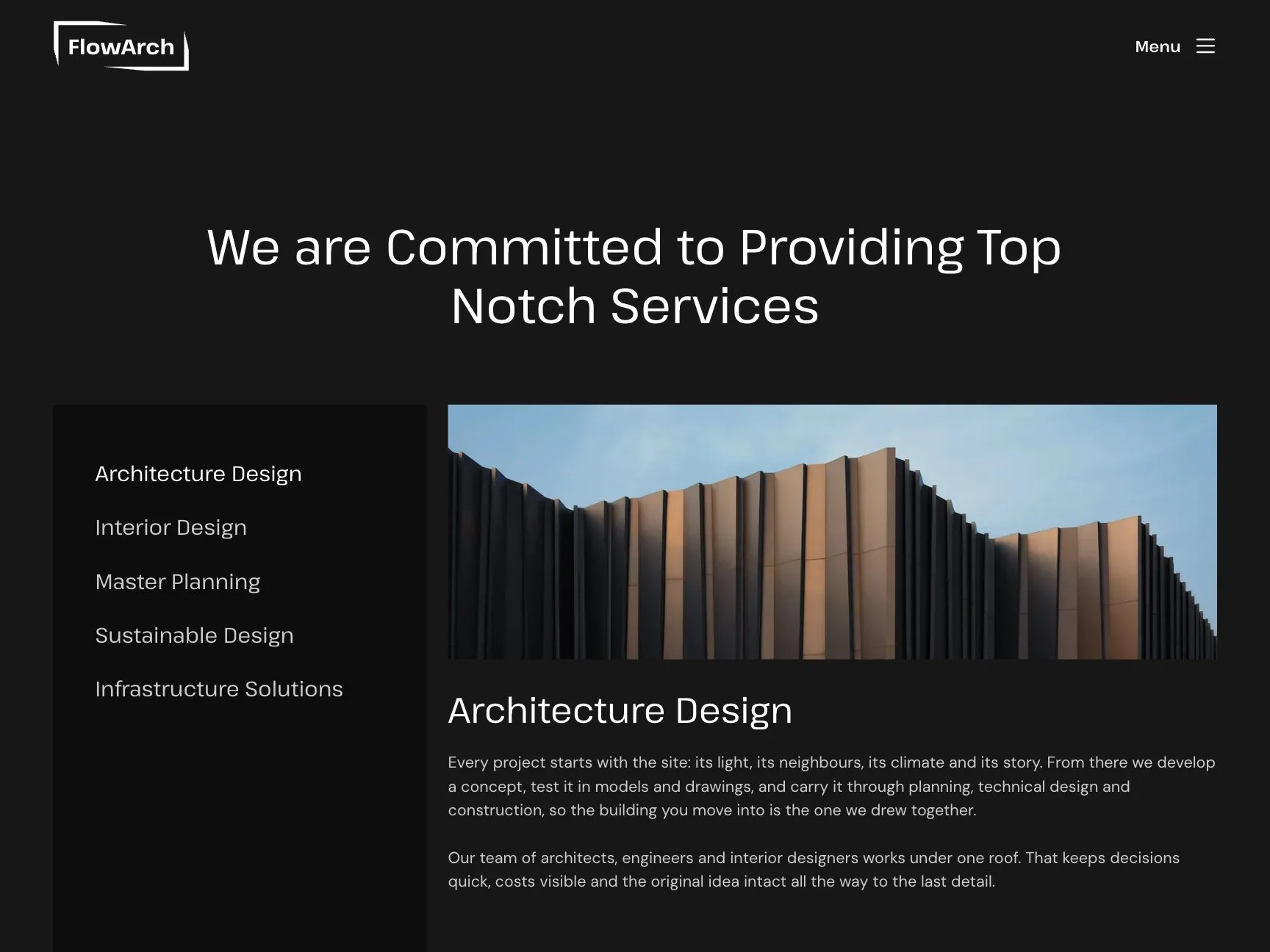 FlowArch services page